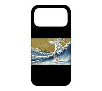 Carcasa para iPhone 17 Pro MAX Funny Retro Vintage Surfing A Wave Piebald Dachshund Lover