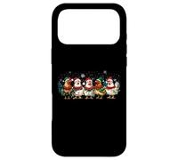 Carcasa para iPhone 17 Pro MAX Funny Santa Chicken Lineup Christmas Lights Farmer Xmas Tree