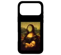 Carcasa para iPhone 17 Pro MAX Funny Sarcasm Oil Painting Mona Lisa Take Off Her Face Mask