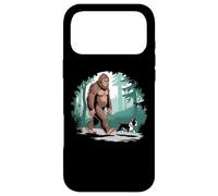 Carcasa para iPhone 17 Pro MAX Funny Sasquatch Bigfoot Walking Boston Terrier Dog Lovers