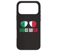 Carcasa para iPhone 17 Pro MAX Funny Sauce Queen Italiano Diciendo Italia Bandera Cocina Nona