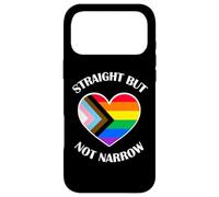 Carcasa para iPhone 17 Pro MAX Funny Straight Proud LGBTQ Ally Rainbow Equality Heart Flag