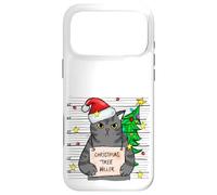 Carcasa para iPhone 17 Pro MAX Funny True Crime Christmas Cat Dad Grumpy Serial Killer Cat