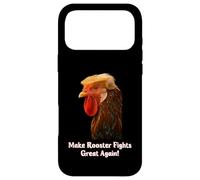 Carcasa para iPhone 17 Pro MAX Funny Trump Meme Rooster Roosters Fight Farm Farmer Joke