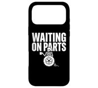Carcasa para iPhone 17 Pro MAX Funny Waiting On Parts Mecánico Esqueleto Reparación de automóviles