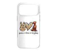 Carcasa para iPhone 17 Pro MAX Funny Womens Girls Kids Peace Love Vizslas Dog Lover