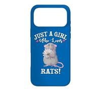 Carcasa para iPhone 17 Pro MAX Funny Womens Kids Just A Girl Who Loves Rat Lover