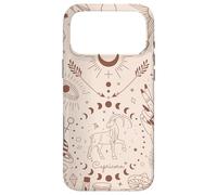 Carcasa para iPhone 17 Pro MAX Galaxy Moon Phases Celestial Cute Zodiac Sign Capricorn
