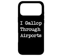 Carcasa para iPhone 17 Pro MAX Galopo por los aeropuertos, Divertida Broma sobre Viajes ecuestres
