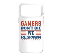Carcasa para iPhone 17 Pro MAX Gamers Don't Die We Respawn Sparklers Patriotic Hombres Mujeres