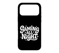 Carcasa para iPhone 17 Pro MAX Gaming All Night Funny Gamer Joke For Late Night Gamers