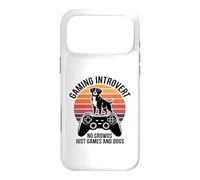 Carcasa para iPhone 17 Pro MAX Gaming Introvertido Amante De Los Perros Sin Multitudes Solo Juegos Perros