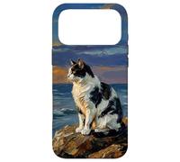 Carcasa para iPhone 17 Pro MAX Gato de urraca Blanco y Negro al Atardecer