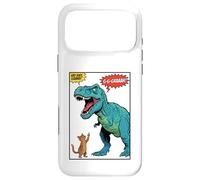 Carcasa para iPhone 17 Pro MAX Gato Dedo Medio T-Rex Dinosaurio Pop Art Tiranosaurio