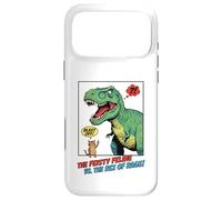 Carcasa para iPhone 17 Pro MAX Gato Dedo Medio T-Rex Dinosaurio Pop Art Tiranosaurio