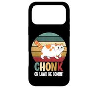 Carcasa para iPhone 17 Pro MAX Gato Divertido, chonk oh lawd él Comin Retro Gato