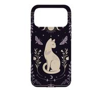 Carcasa para iPhone 17 Pro MAX Gato místico Celestial Luna Polilla Botánica Arte Oculto