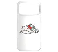 Carcasa para iPhone 17 Pro MAX Gato Navidad Luces Divertidas Navidad Humor Miau Gatito Persa