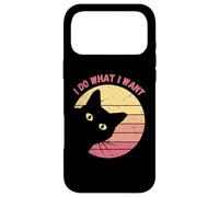 Carcasa para iPhone 17 Pro MAX Gato Negro Retro Hago lo Que Quiero - Funny Cat Lover