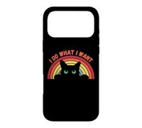 Carcasa para iPhone 17 Pro MAX Gato Negro Retro Hago lo Que Quiero - Funny Cat Lover