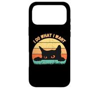 Carcasa para iPhone 17 Pro MAX Gato Negro Retro Hago lo Que Quiero - Funny Cat Lover
