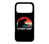 Carcasa para iPhone 17 Pro MAX Gato Negro Retro Hago lo Que Quiero - Funny Cat Lover