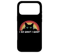 Carcasa para iPhone 17 Pro MAX Gato Negro Retro Hago lo Que Quiero - Funny Cat Lover
