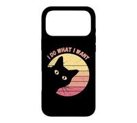 Carcasa para iPhone 17 Pro MAX Gato Negro Retro Hago lo Que Quiero - Funny Cat Lover