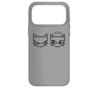 Carcasa para iPhone 17 Pro MAX Gato Tomcat de ángel y Diablo de los años 90 Y2K