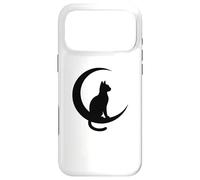 Carcasa para iPhone 17 Pro MAX Gato y Luna Creciente - Bruja Celestial Minimalista