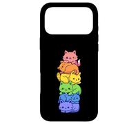 Carcasa para iPhone 17 Pro MAX Gay Pride Cat LGBT Kawaii Cats Pile Cute Anime Rainbow Flag