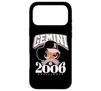 Carcasa para iPhone 17 Pro MAX Géminis 2006 Piel melanada Rasgos del Zodiaco Reina Diva