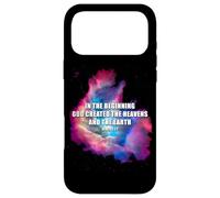 Carcasa para iPhone 17 Pro MAX Genesis 1 In The Beginning God Created - Galaxy Nebula Faith