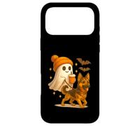 Carcasa para iPhone 17 Pro MAX German Shepherd Halloween Ghost Walking German Shepherd Dog