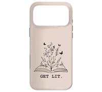 Carcasa para iPhone 17 Pro MAX Get Lit Library Book Wildflowers Lovers Literature Teacher