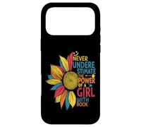 Carcasa para iPhone 17 Pro MAX Girasol Nunca subestima el Poder de una Chica con Libro