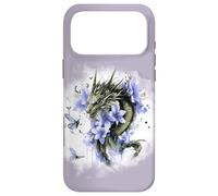 Carcasa para iPhone 17 Pro MAX Girl Who Loves Dragons Purple Dragon Flower Butterfly Floral
