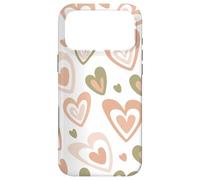 Carcasa para iPhone 17 Pro MAX Girly Coquette Cute Pink Heart Sage Green Hearts Valentines