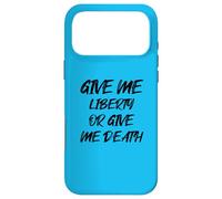 Carcasa para iPhone 17 Pro MAX Give Me Liberty or Give Me Death con Fuente Negra Retro