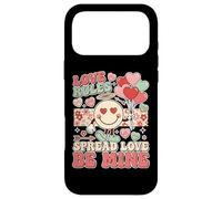 Carcasa para iPhone 17 Pro MAX Globos Retro de corazón de San Valentín con Cara Feliz Lindo Be Mine Love