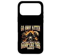 Carcasa para iPhone 17 Pro MAX Go Away Kitten, Divertido Bootleg Daddy Sigma Skeleton Biker