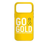 Carcasa para iPhone 17 Pro MAX Go Gold Childhood Cancer Awareness Support Items Gifts