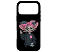 Carcasa para iPhone 17 Pro MAX Goat Girl Big Sparkling Eyes Peace Sign Pop Graphic Juguetón