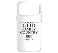 Carcasa para iPhone 17 Pro MAX God Family Country Freedom Sign US Flag Make Heaven Crowded