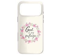 Carcasa para iPhone 17 Pro MAX God is My Refuge Psalm 91 Bible Verse Floral