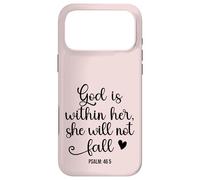 Carcasa para iPhone 17 Pro MAX God is Within Her She Will Not Fall 46 5 Christian Verse