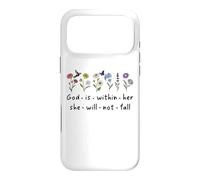 Carcasa para iPhone 17 Pro MAX God is Within Her She Will Not Fall Christian Butterfly 46:5
