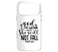 Carcasa para iPhone 17 Pro MAX God Is Within Her She Will Not Fall Psalm 46:5