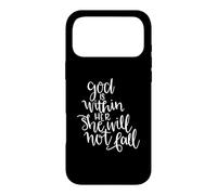 Carcasa para iPhone 17 Pro MAX God Is Within Her She Will Not Fall Versículo bíblico Cristiano