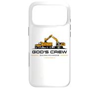 Carcasa para iPhone 17 Pro MAX God'S Crew - Excavator Construction Kids Christian 1 Cor 3:9